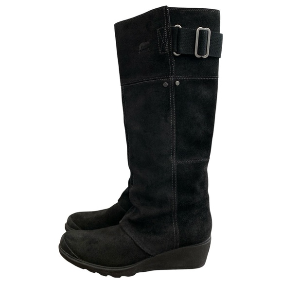 Sorel Toronto Boots Womens 10.5 Black Suede Leather Waterproof Casual NL2119 - Picture 3 of 9
